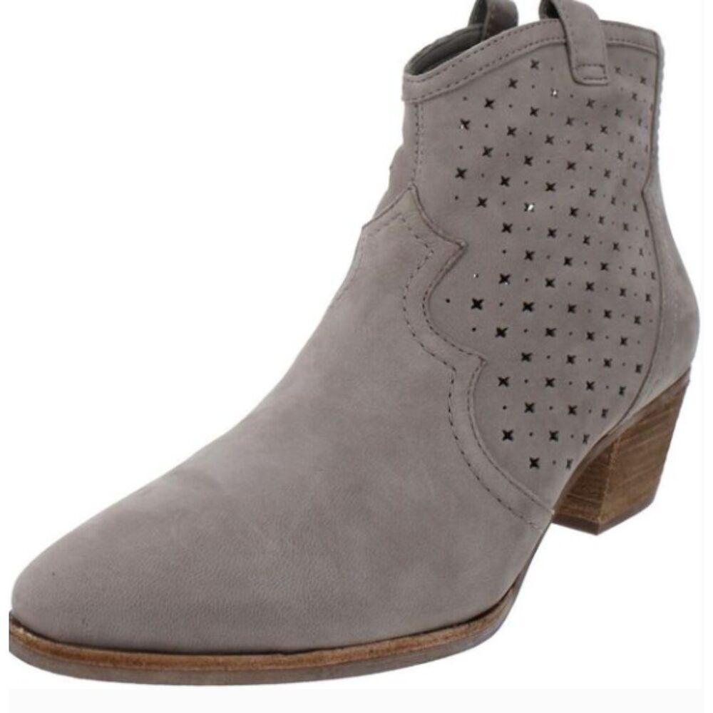 NWT Sam Edelman Womens Reynolds Leather Heels Ankle Boots Taupe Sz 10.5